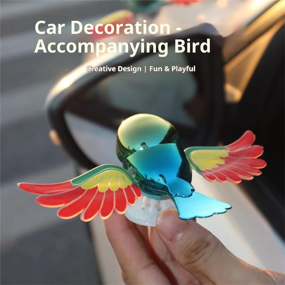 Creative Flapping Bird Car Side Mirror Decoration – Cute Wind-Powered Car Ornament