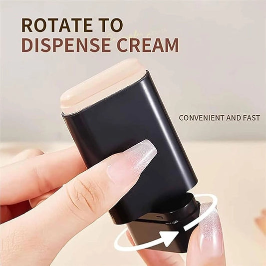 2-in-1 Foundation Stick with Built-in Blending Brush – Full Coverage, Smooth & Natural Finish