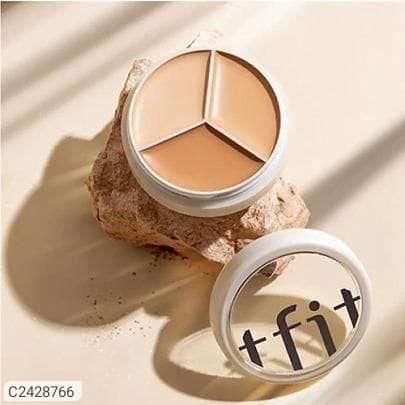 TFIT 3-Color Full Coverage Concealer Palette – Cream Color Corrector for Dark Circles, Blemishes & Contouring