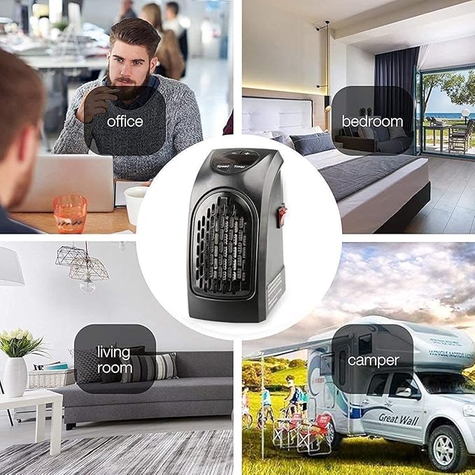Portable Handy Plug-in Room Heater – Digital Thermostat, Adjustable Timer & Compact Space Heater