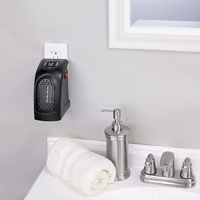 Portable Handy Plug-in Room Heater – Digital Thermostat, Adjustable Timer & Compact Space Heater