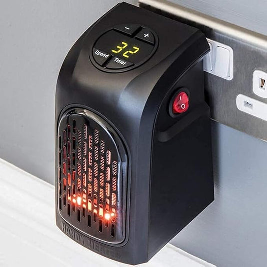 Portable Handy Plug-in Room Heater – Digital Thermostat, Adjustable Timer & Compact Space Heater