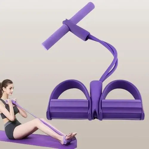 4 Tube Resistance Pedal Pull Rope – Portable Full Body Fitness Exercise Band for Home Gym, Yoga & Weight Loss