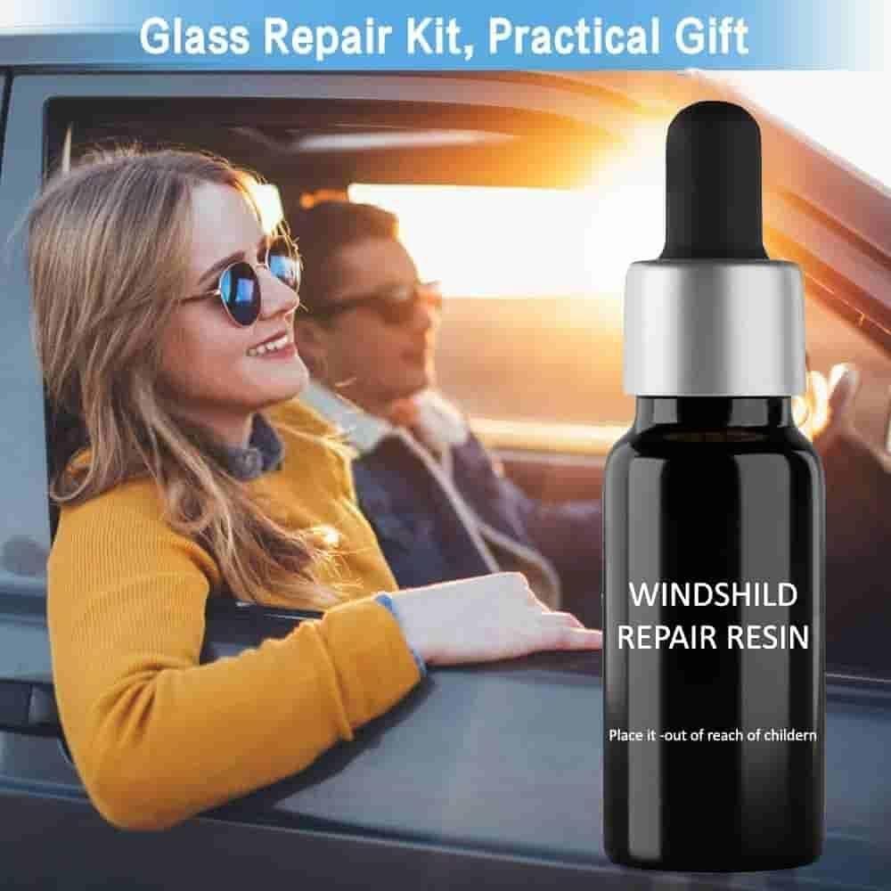 Windshield Glass Repair Kit (Pack of 2) – Nano Crack Repair Resin for Chips, Bullseye & Star Cracks