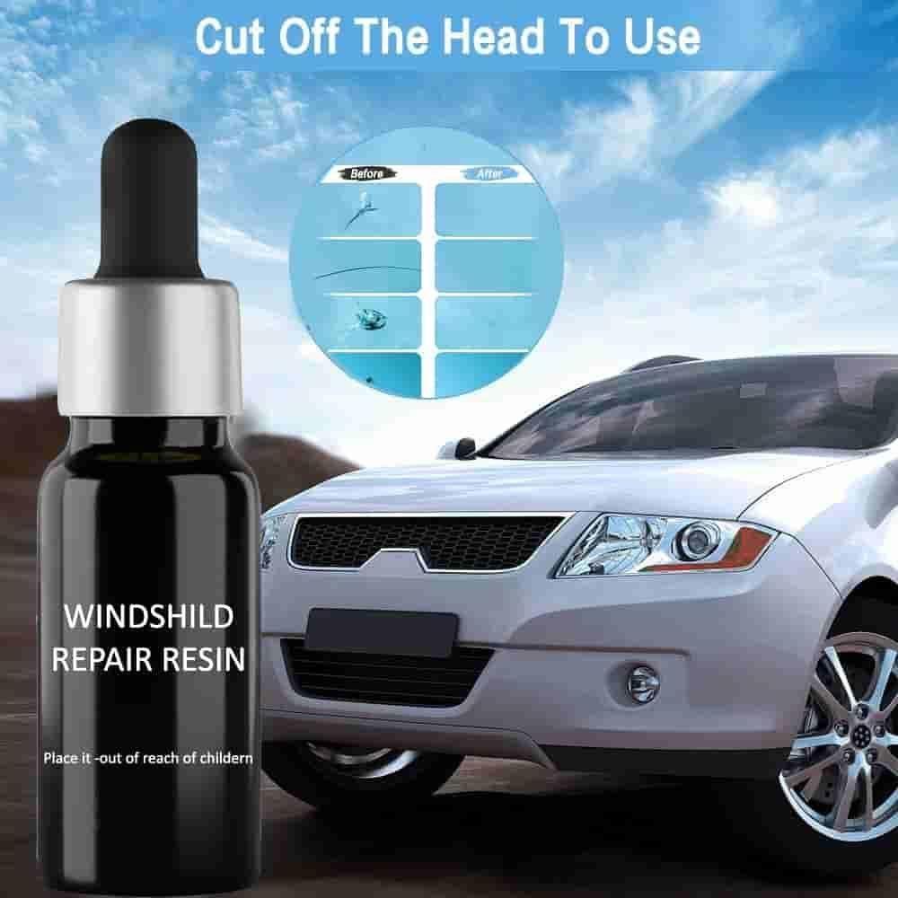 Windshield Glass Repair Kit (Pack of 2) – Nano Crack Repair Resin for Chips, Bullseye & Star Cracks