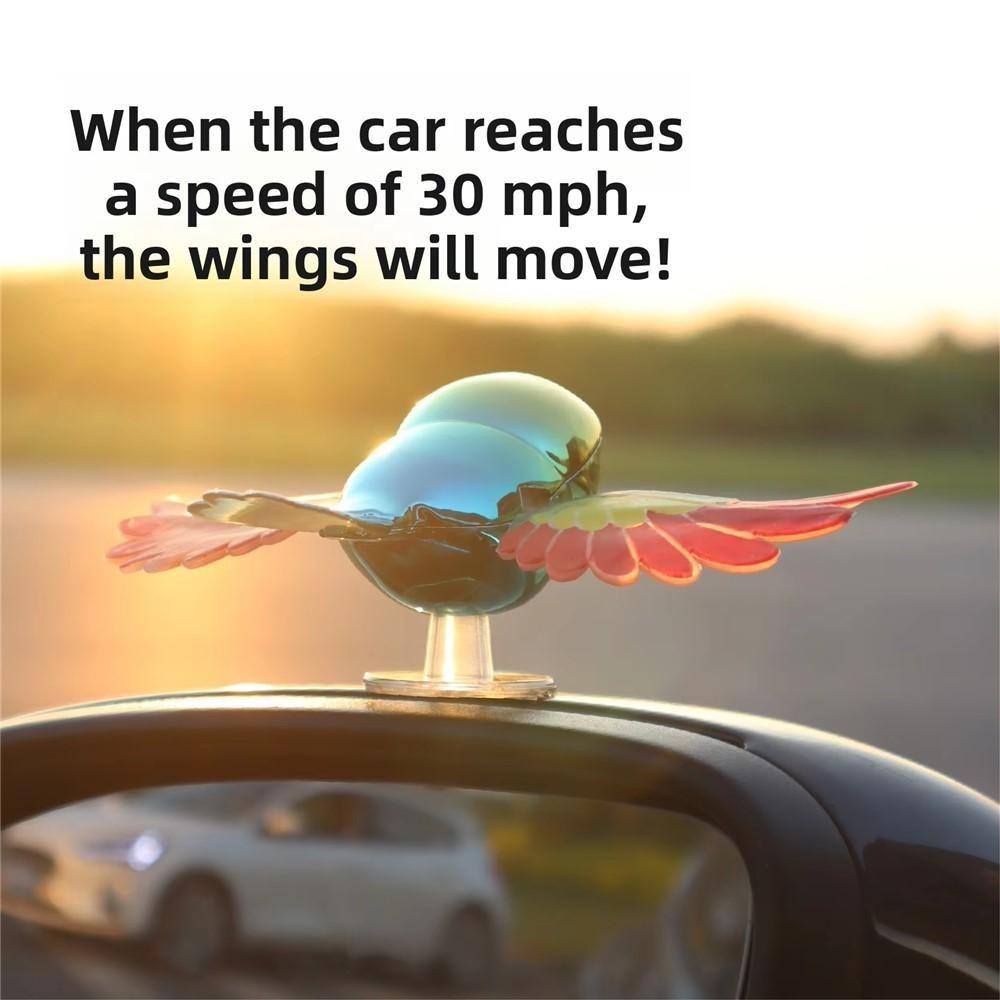 Creative Flapping Bird Car Side Mirror Decoration – Cute Wind-Powered Car Ornament