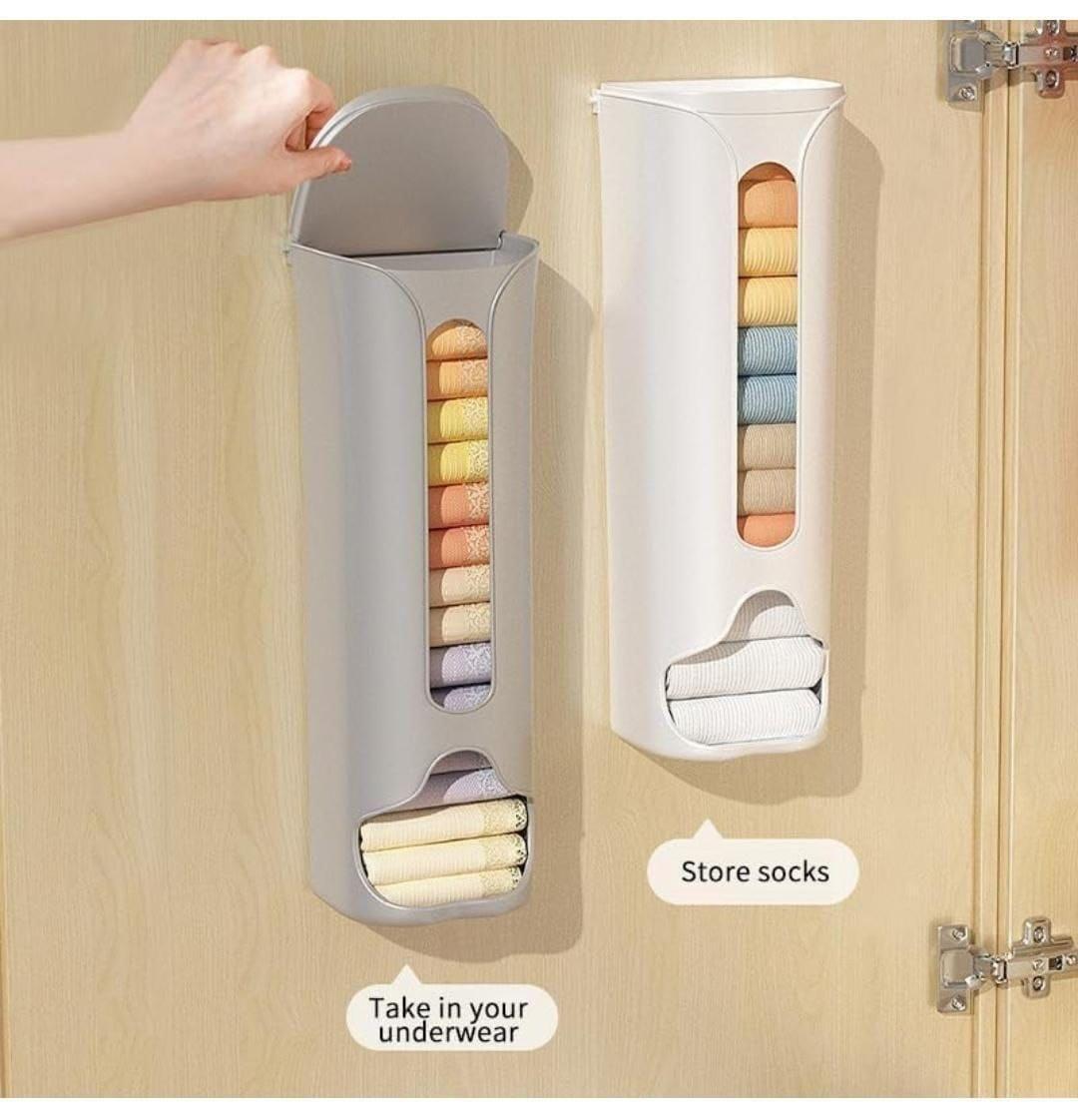 Wall Mounted Foldable Clothes Storage Organizer – Space Saving Wardrobe & Closet Storage Rack
