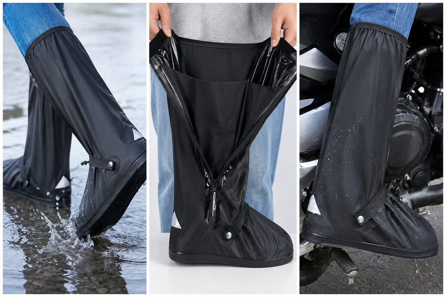 ShipCard™ Premium Waterproof Rain Shoe Covers | Reusable Anti-Slip Boot Protectors for Men & Women