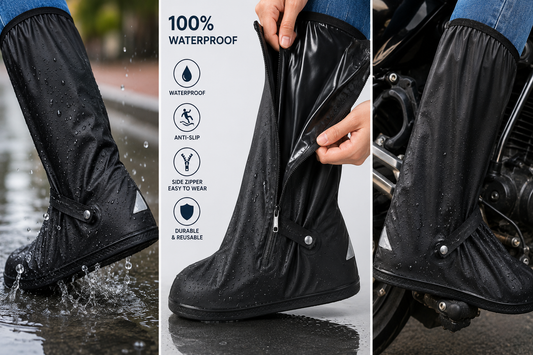 ShipCard™ Premium Waterproof Rain Shoe Covers | Reusable Anti-Slip Boot Protectors for Men & Women