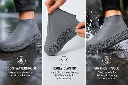 Premium Waterproof Silicone Shoe Covers | Reusable Anti-Slip Rain Shoe Protectors for Men & Women