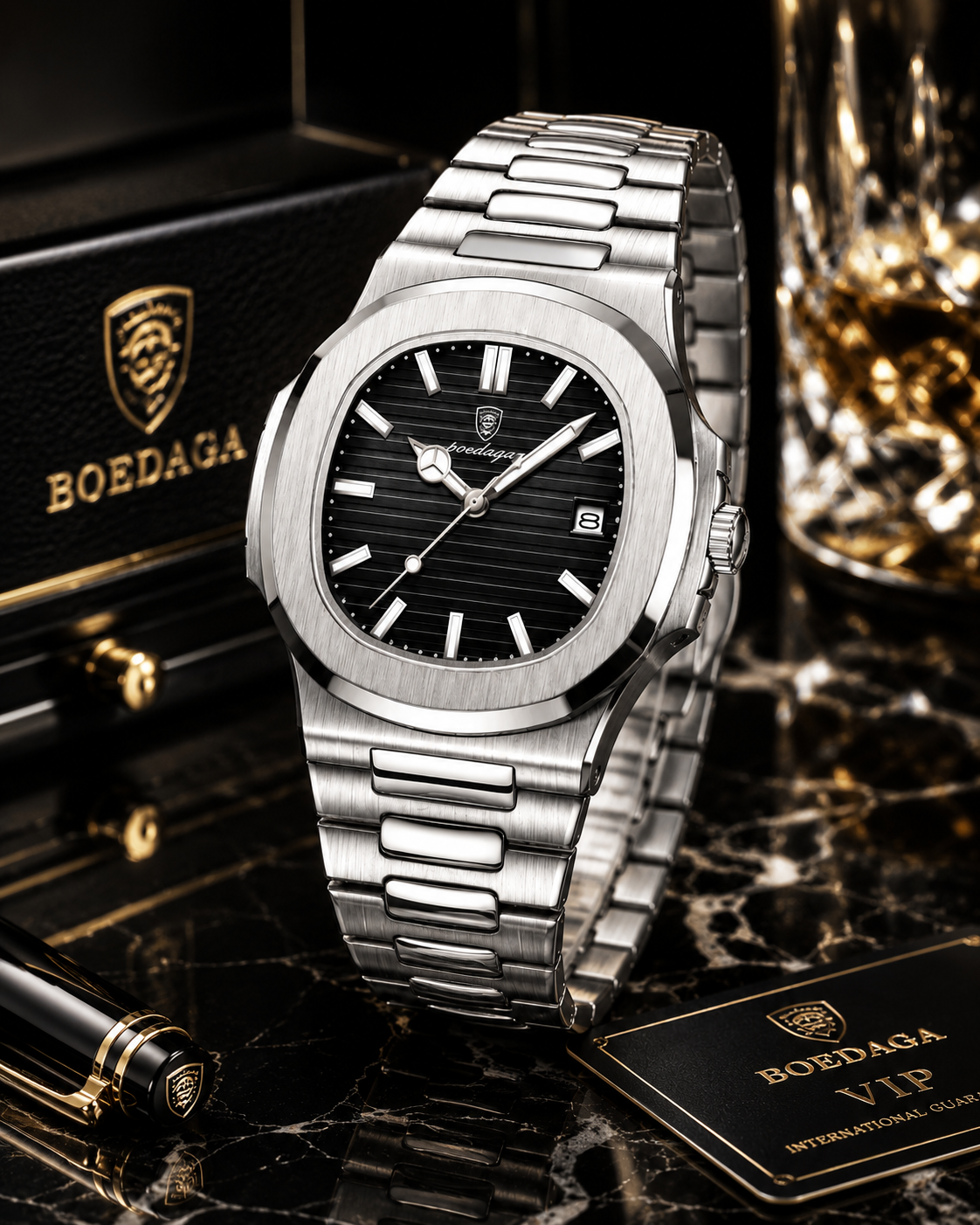 These are written in the premium style commonly seen in luxury watch advertising and are suitable for posters, websites, and social media campaigns.