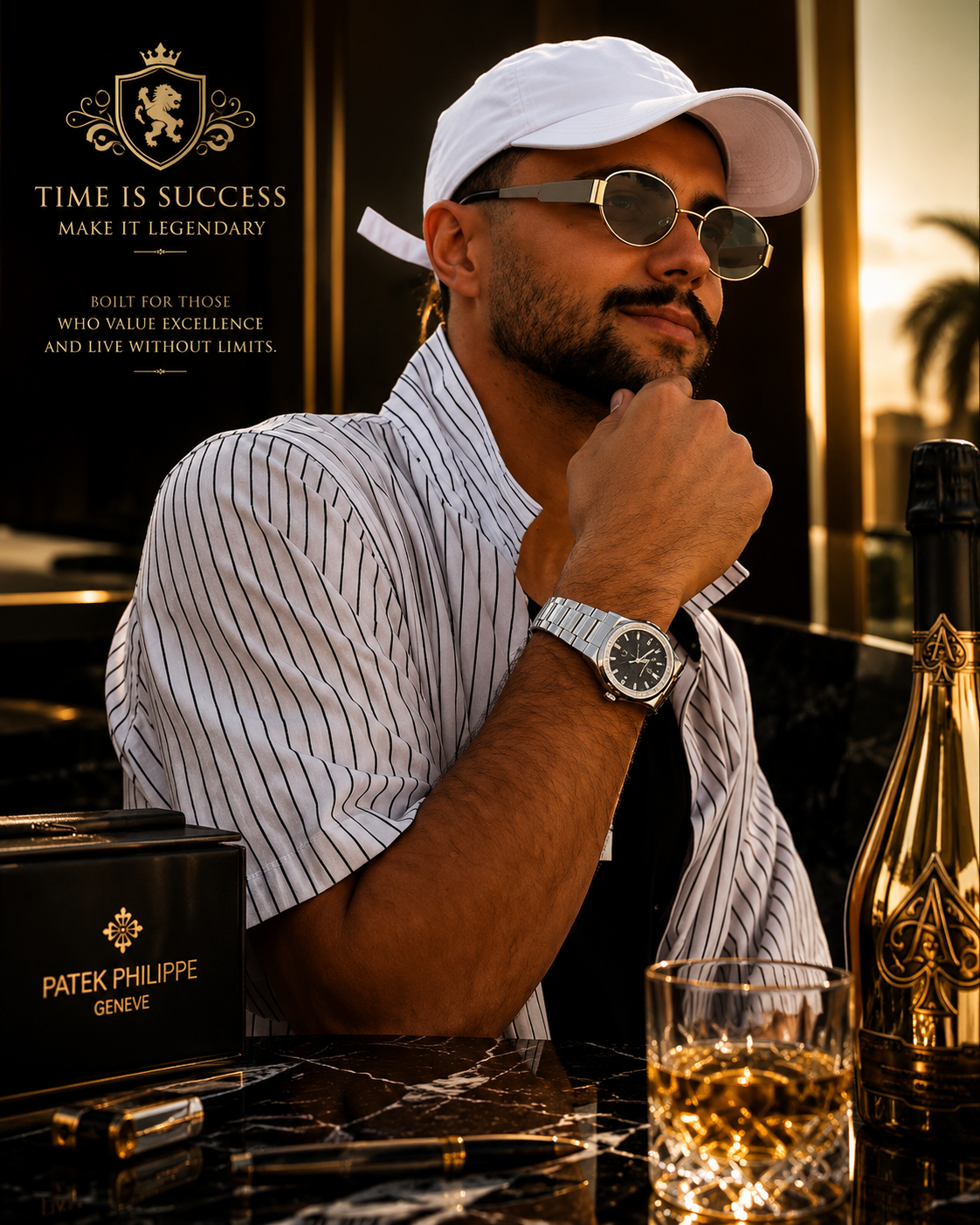 These are written in the premium style commonly seen in luxury watch advertising and are suitable for posters, websites, and social media campaigns.