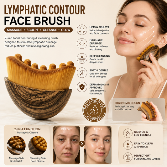 Premium Lymphatic Contour Face Brush – Lift, Sculpt & Glow Naturally