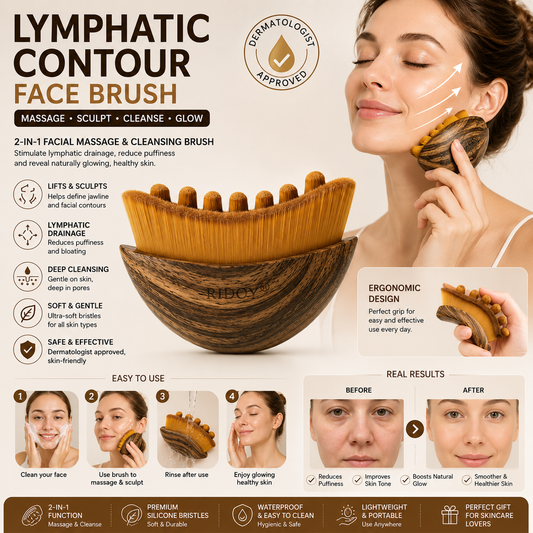 Premium Lymphatic Contour Face Brush – Lift, Sculpt & Glow Naturally