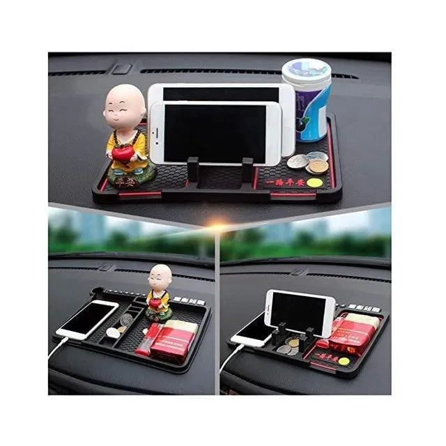 Universal Car Dashboard Anti-Slip Phone Holder & Parking Number Display Mat