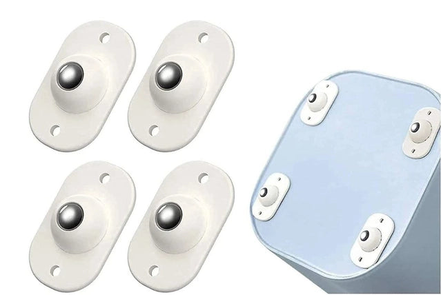 360° Self-Adhesive Mini Swivel Caster Wheels – Stick-On Universal Furniture Rollers (4 Pcs Set)