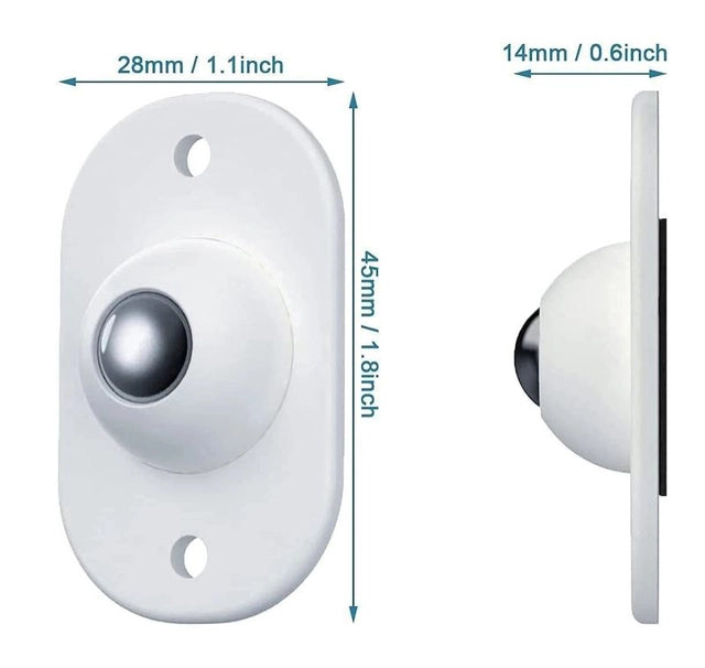360° Self-Adhesive Mini Swivel Caster Wheels – Stick-On Universal Furniture Rollers (4 Pcs Set)