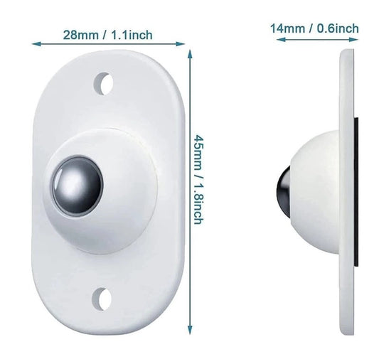 360° Self-Adhesive Mini Swivel Caster Wheels – Stick-On Universal Furniture Rollers (4 Pcs Set)