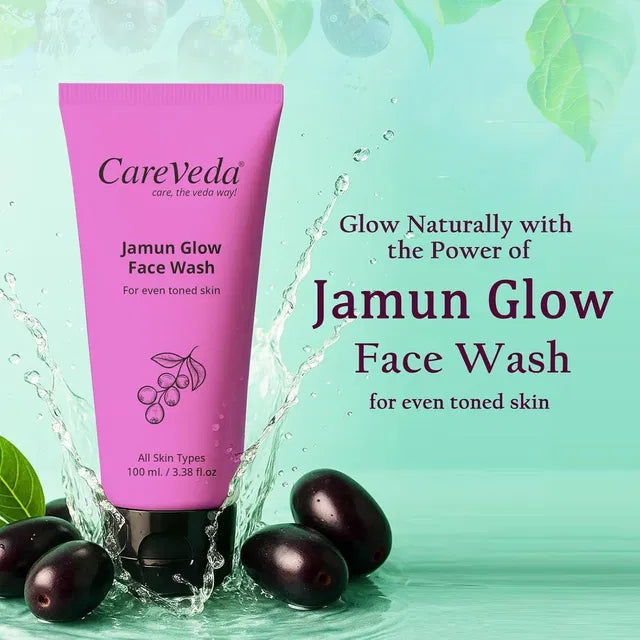CareVeda Jamun Glow Face Wash with Vitamin E – Oil Control & Radiant Skin Cleanser (100ml)
