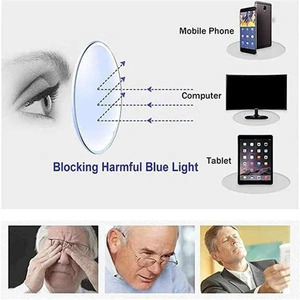 Premium Rimless Blue Light Blocking Reading Glasses – Anti-Glare Computer Eyewear for Men & Women